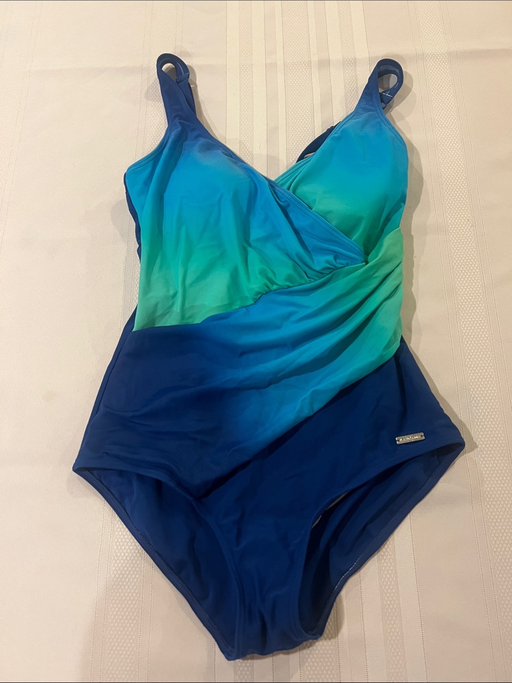 Lascana for Venus Blue to Teal Ombre One-Piece Swimsuit